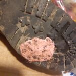 Gum on bottom of boot