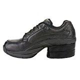 Image of the Z-CoiL Men's Legend Slip Resistant Enclosed Coil Black Leather Tennis Shoe 11 D(M) US